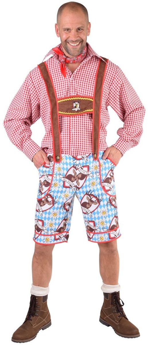 Boeren Tirol & Oktoberfest Kostuum | Beierse Lederhosen Munchen Bierkelder Man | Medium | Bierfeest | Verkleedkleding